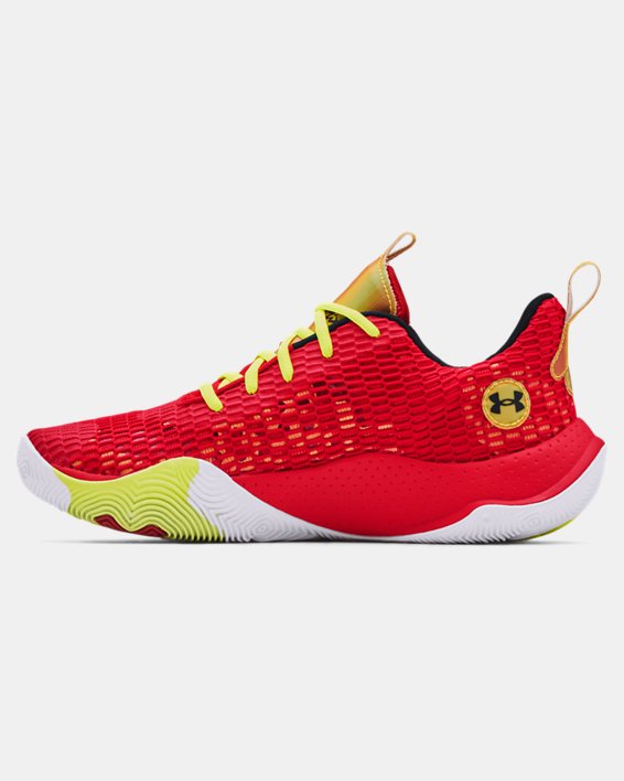 Unisex UA Spawn 3 Colorshift Basketball Shoes, Red, pdpMainDesktop image number 1